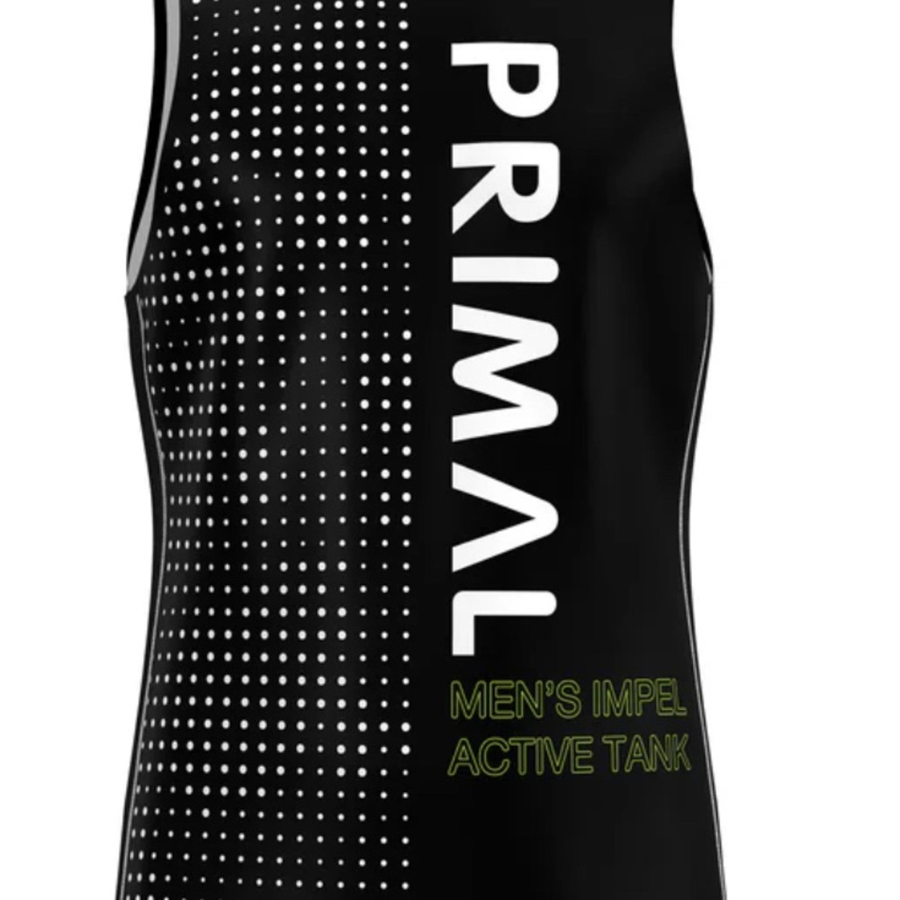 PRIMAL Impel Logo Active Tank Top 3XL Running Jogging Athletic Black NEW
